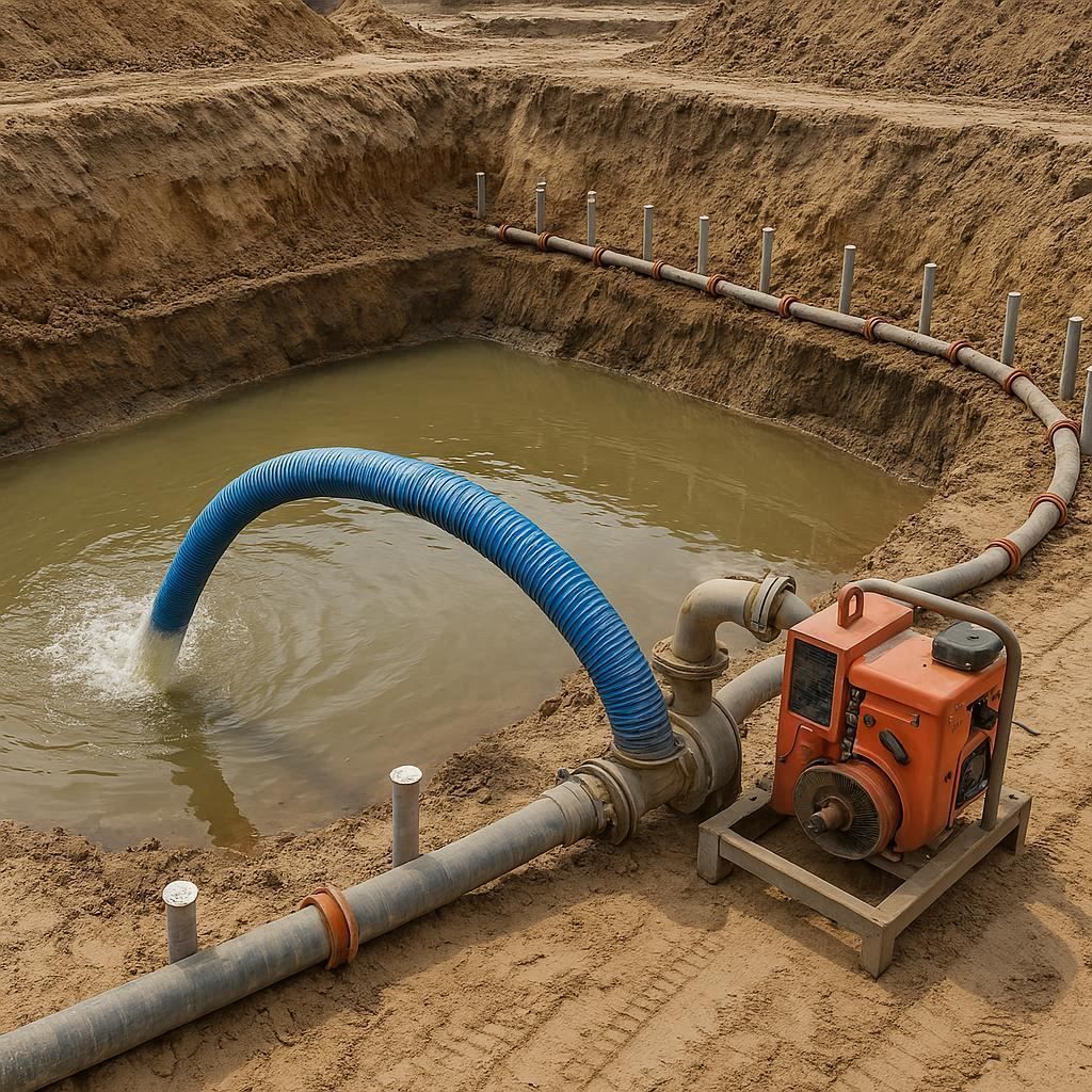 Водопонижение и осушение котлована в Зеленогорске