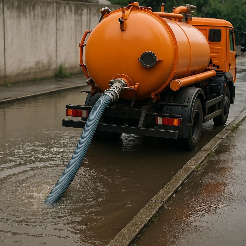 Откачка воды в Зеленогорске